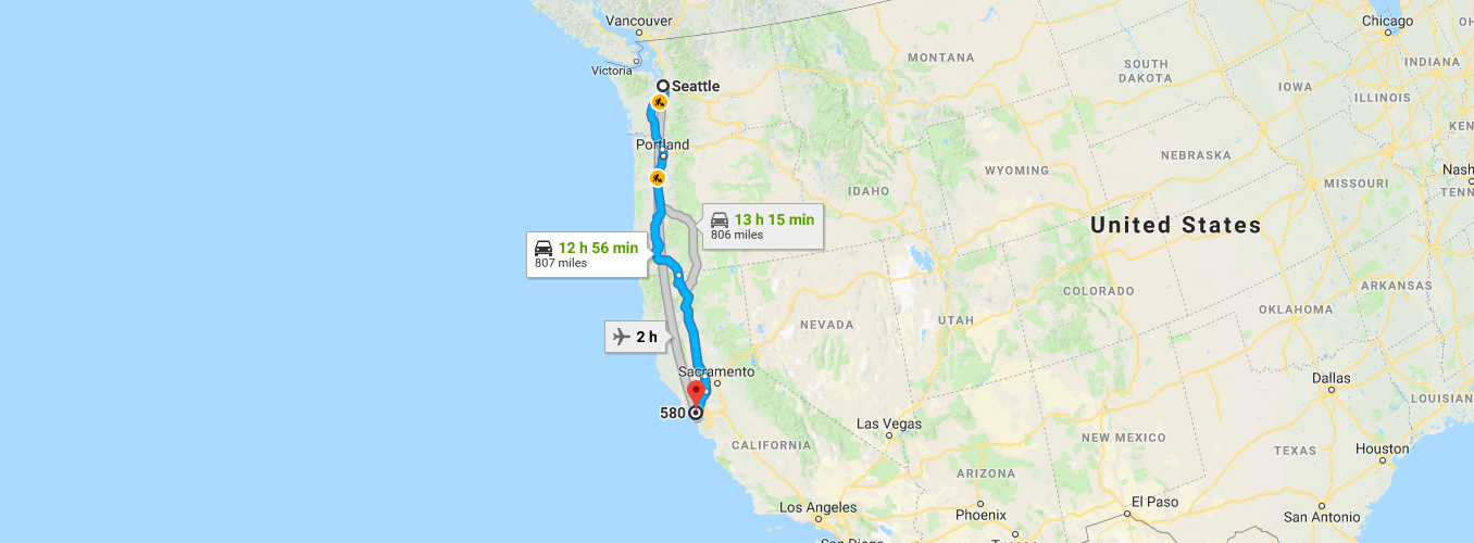 How to get from Seattle to the embassy in Washington